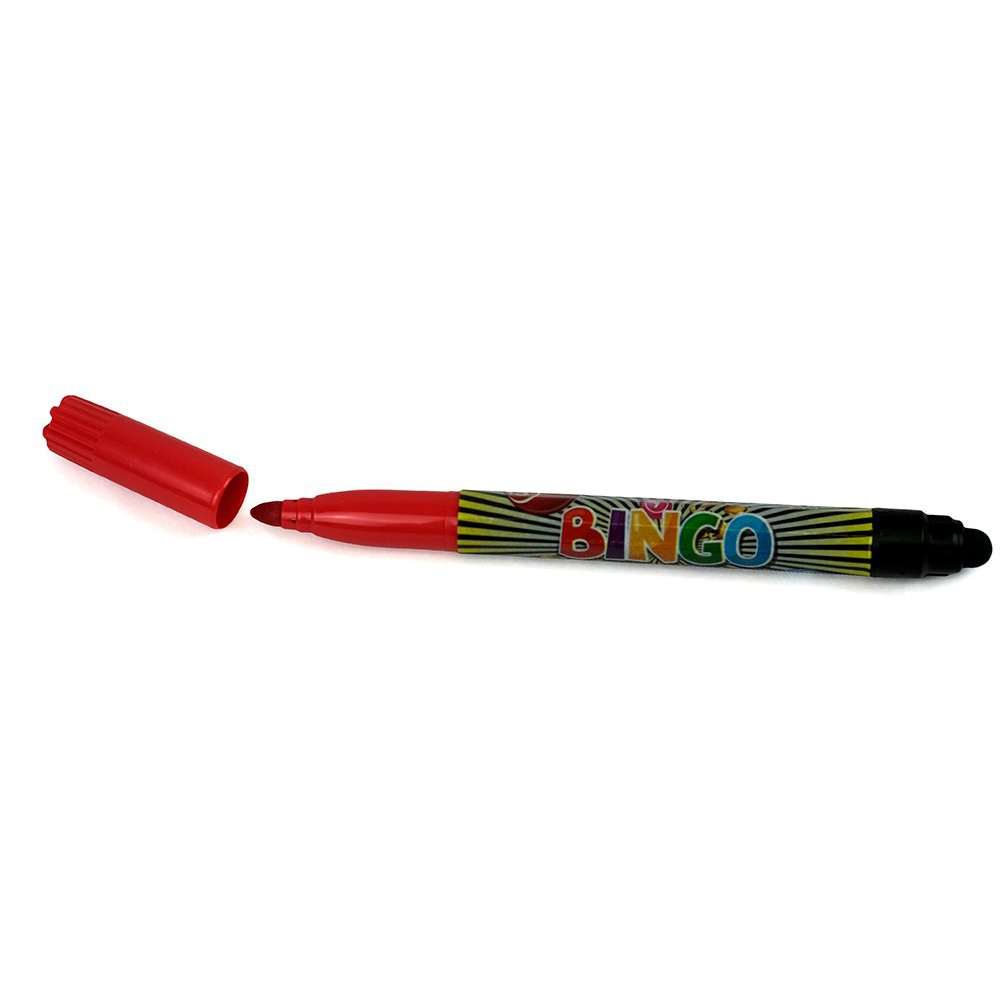 Bingo pen terminal / tusch 12-pak - rød