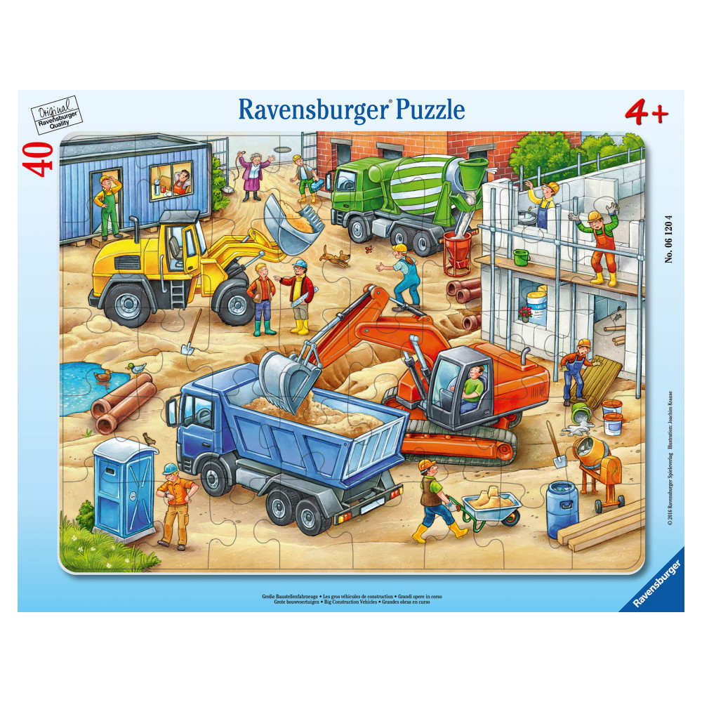 Ravensburger: Store entreprenørbiler 40 Brikker