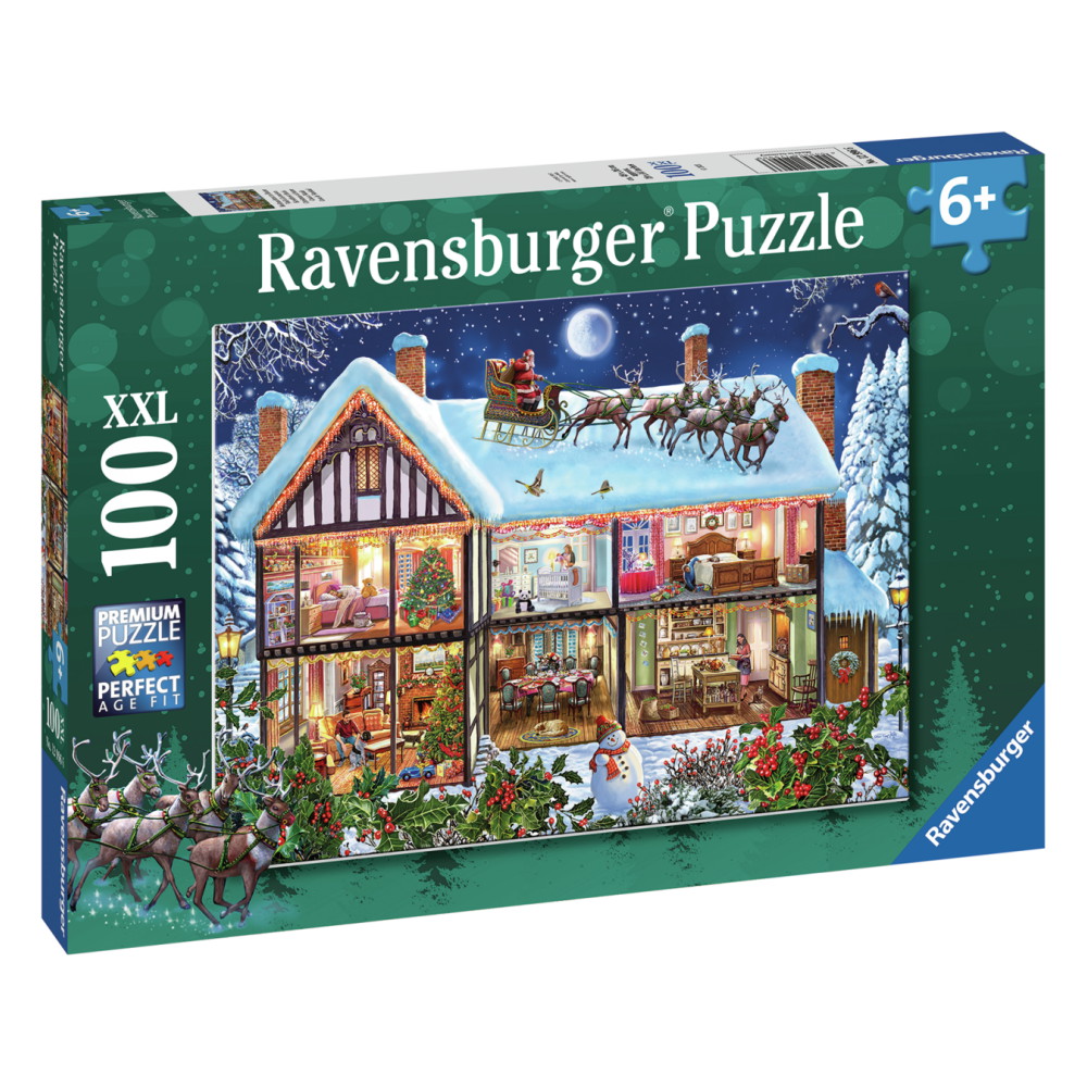 Ravensburger: Christmas At Home 100 XXL Brikker