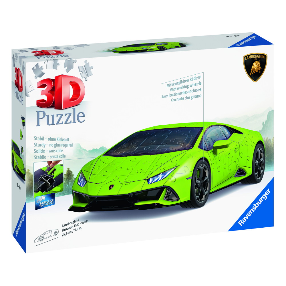 Ravensburger 3D: Lamborghini Huracán EVO-Verde 156 Brikker