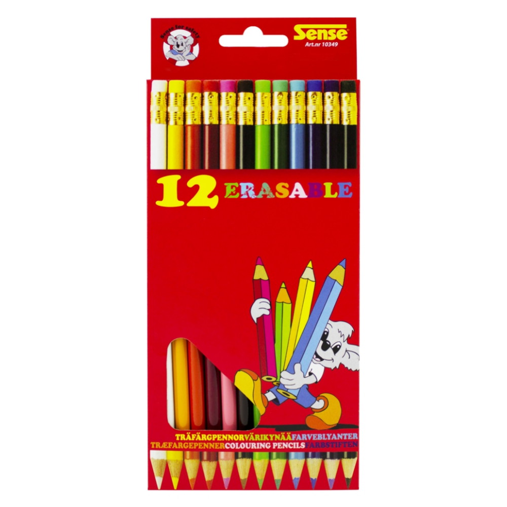 Sense - Farveblyanter med visketop 12-pak