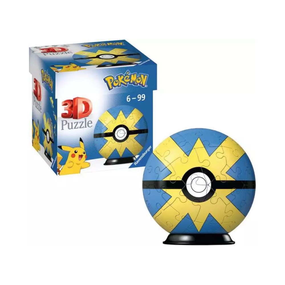Ravensburger 3D Pokémon Pokeball Gul 55 Brikker