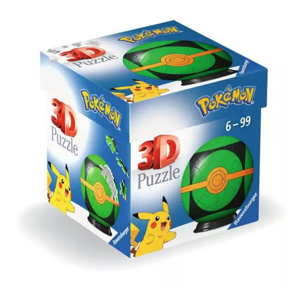 Ravensburger 3D Pokémon Pokeball Grøn 55 Brikker