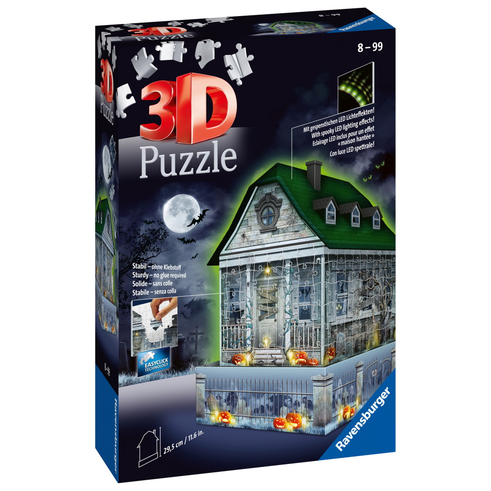 Ravensburger 3D Hjemsøgt hus med natlys 257 brikker