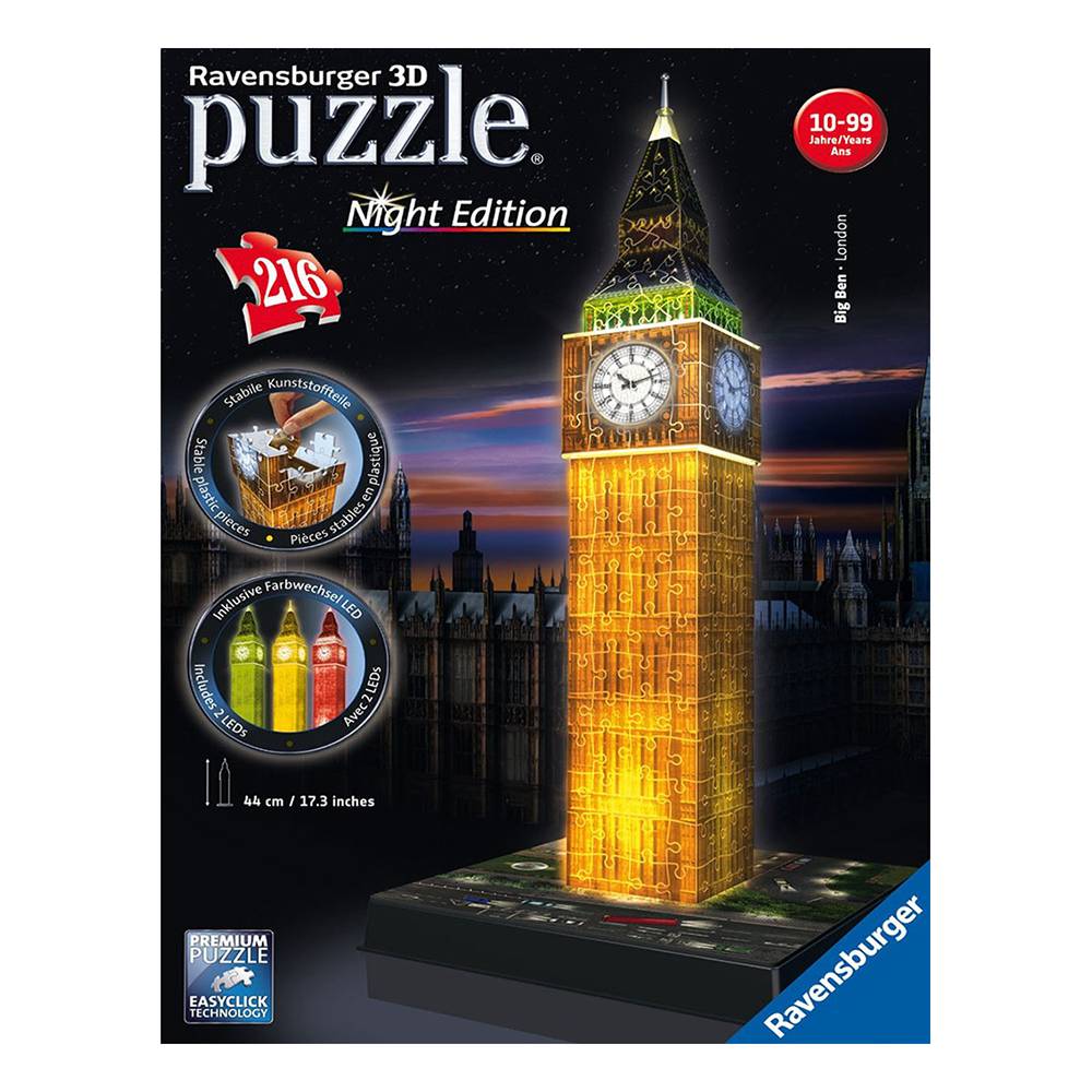 Big Ben Night Edition 3D - 216 Brikker