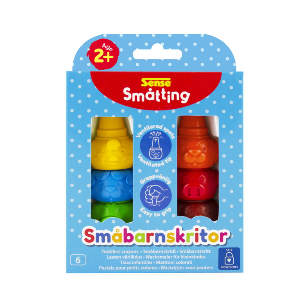 Sense - Småbørns kridt 6-Pack