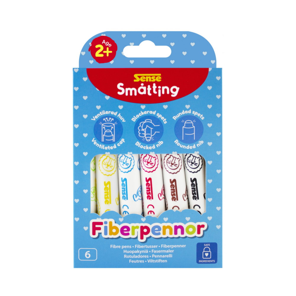 Sense - Fiberpenne 6-Pak