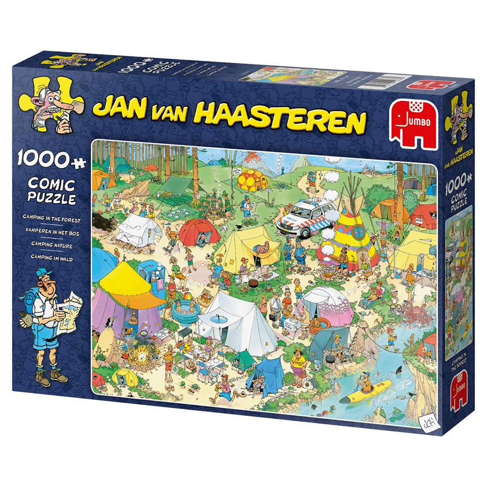 Jan van Haasteren: Camping in the forest 1000 Brikker