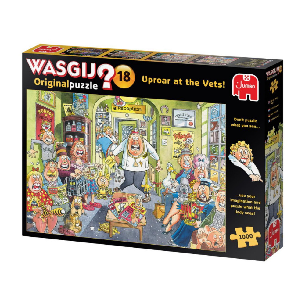 Wasgij? Original #18 - Uproar at the Vets! 1000 Brikker