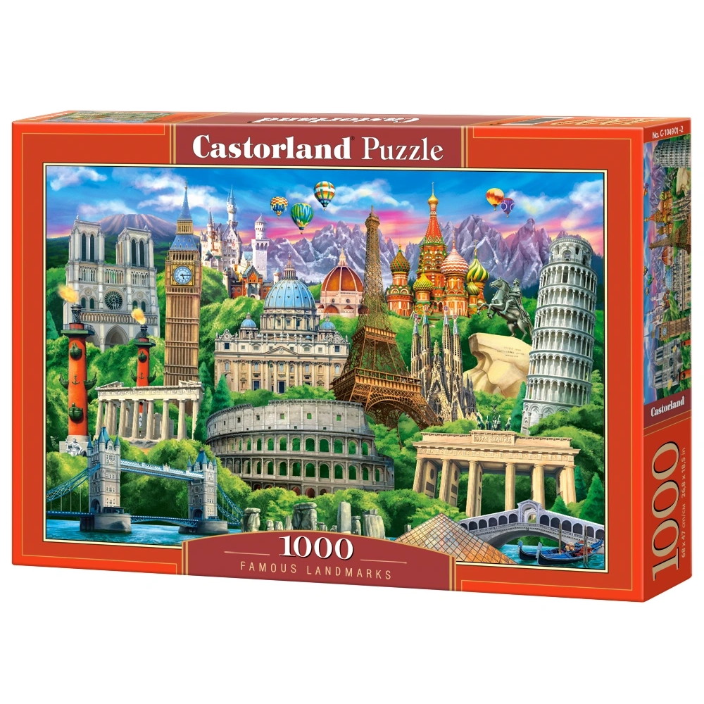 Castorland - Famous Landmarks 1000 Brikker