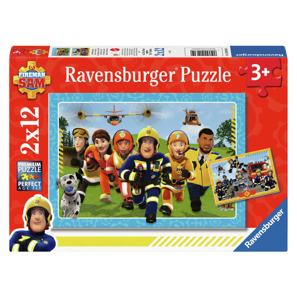 Ravensburger: Brandmand Sam redningsmand kommer 2x12 Brikker