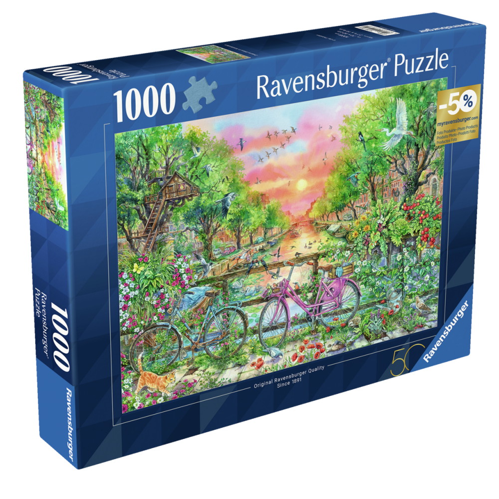 Ravensburger: Dreamy bikes in Amsterdam 1000 Brikker