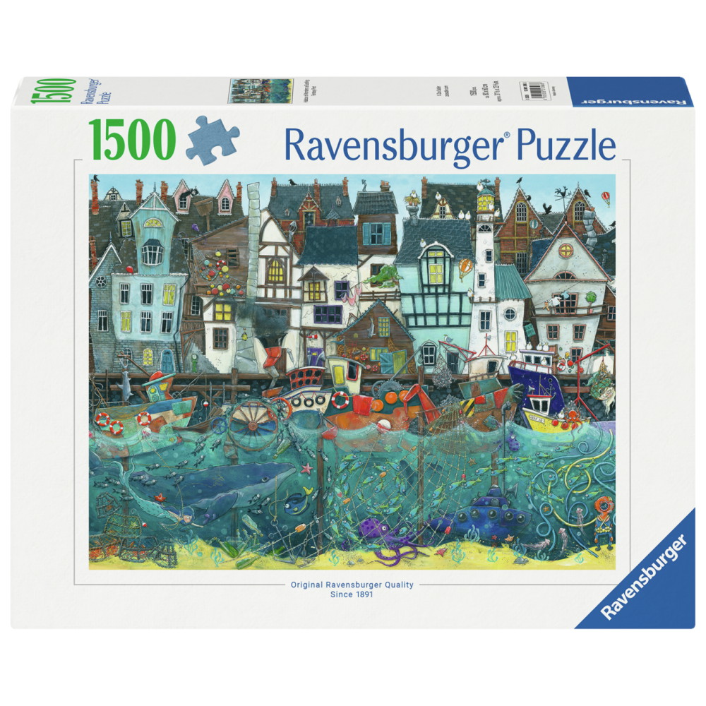 Ravensburger: A Bustling Fantasy Port 1500 Brikker