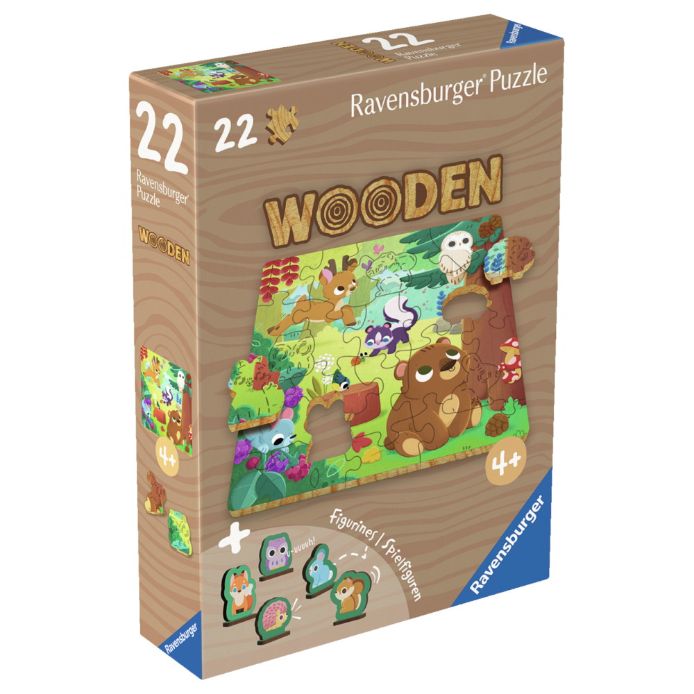Ravensburger Wooden - Forest Animals 22 Brikker