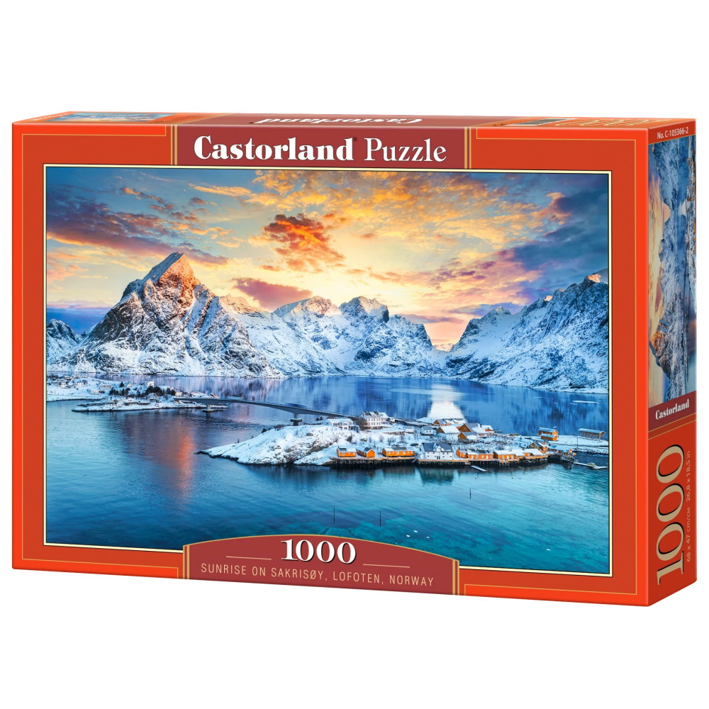 Castorland - Sunrise on Sakrisoy, Lofoten, Norway 1000 Brikker
