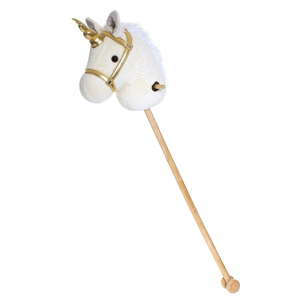 Pindehest Hvid Unicorn 100 cm