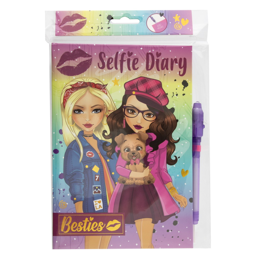 Besties Selfie Dagbog Med Magisk Pen