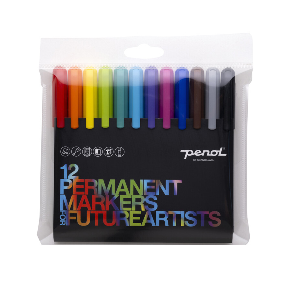 Penol For Future Artists: 12 Permanent Markers