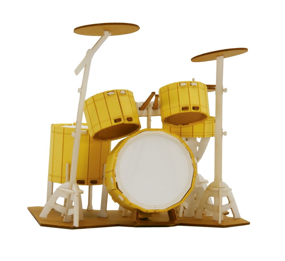 3D paper puzzle, Drum set
