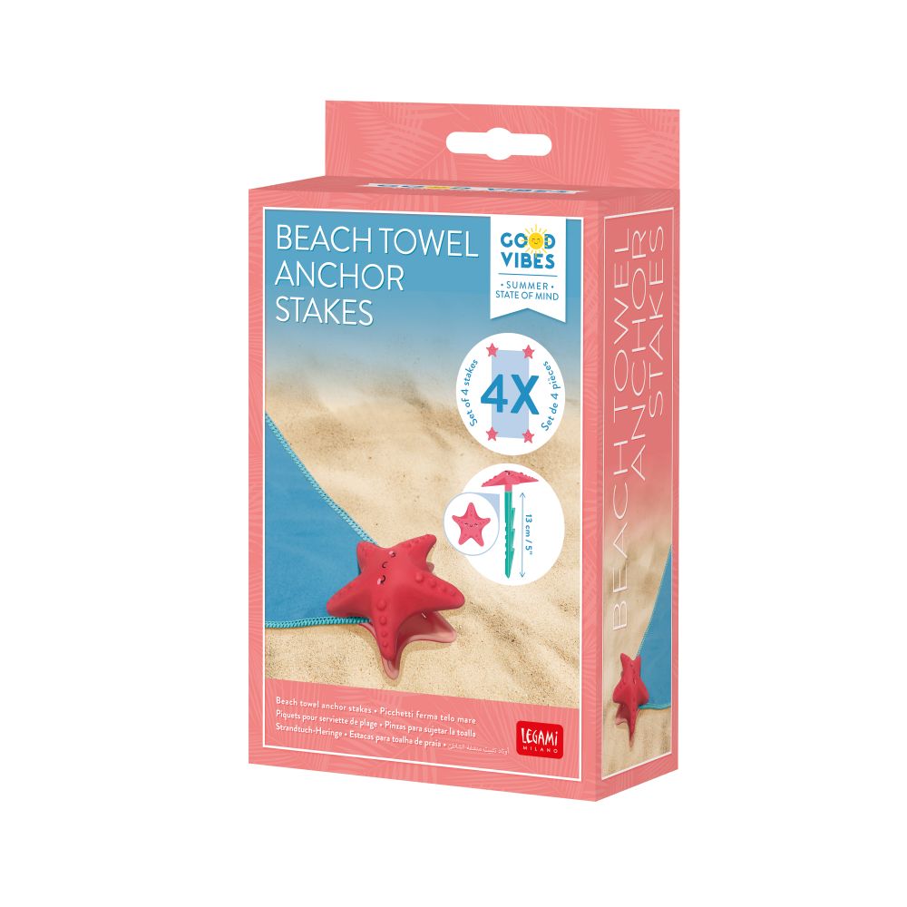 Anchoring sticks for bath towel - Starfish