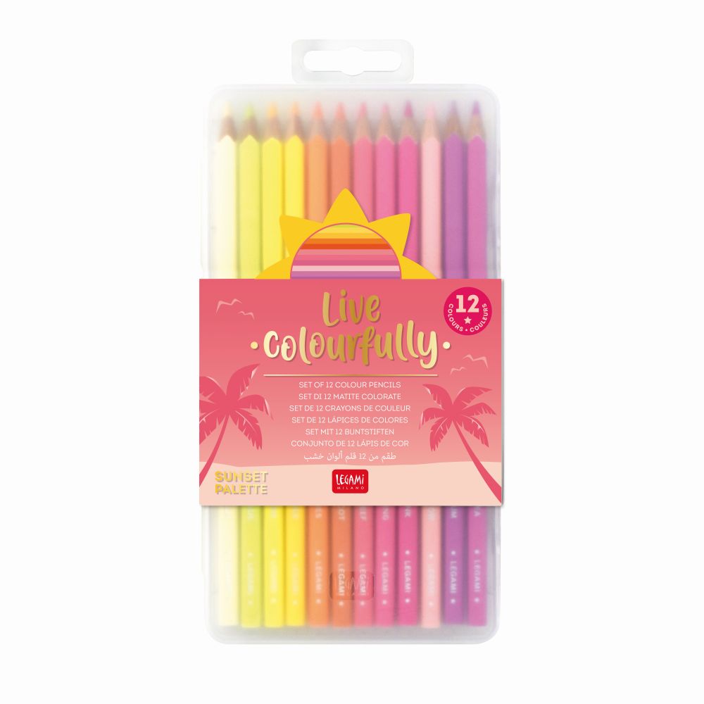 Colour pencil set Live Colourfully - Magenta