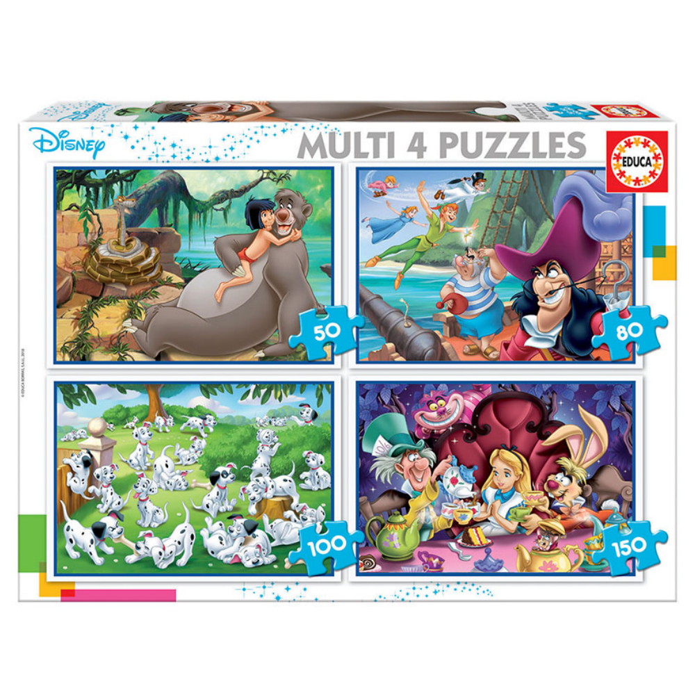 Educa: Disney - Multi 4, 50-150 Brikker