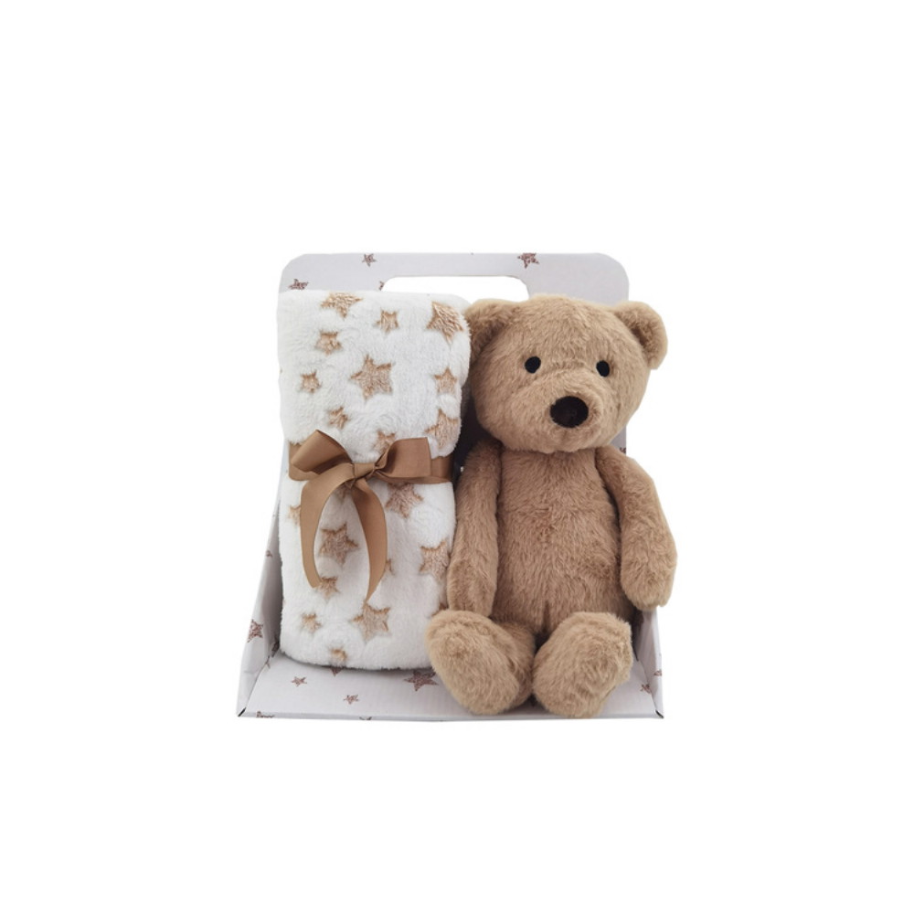 Fleecetæppe og tøjdyr, Bamse