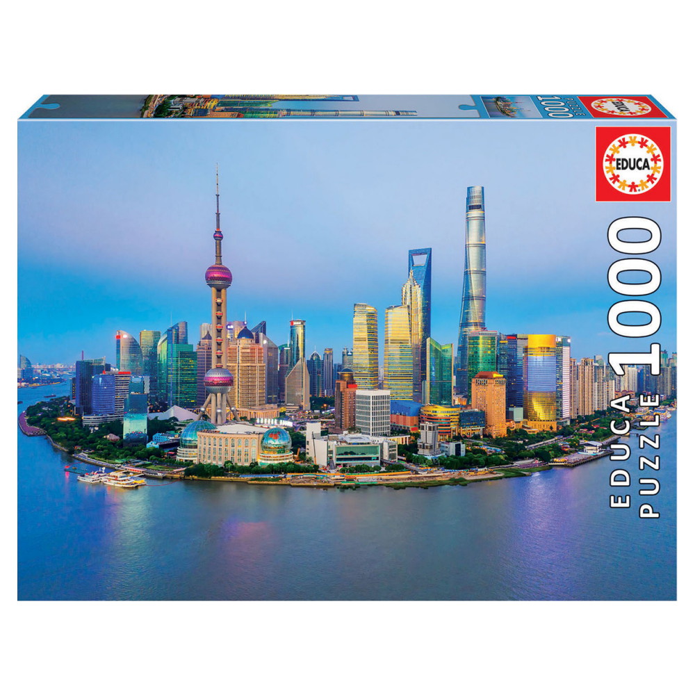 Educa Shanghai Skyline at Sunset 1000 Brikker