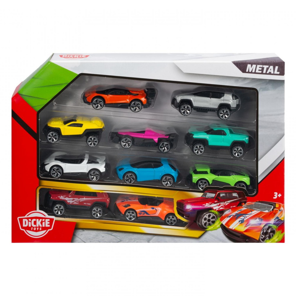 Dickie Toys - Støbte køretøjer 10-Pack