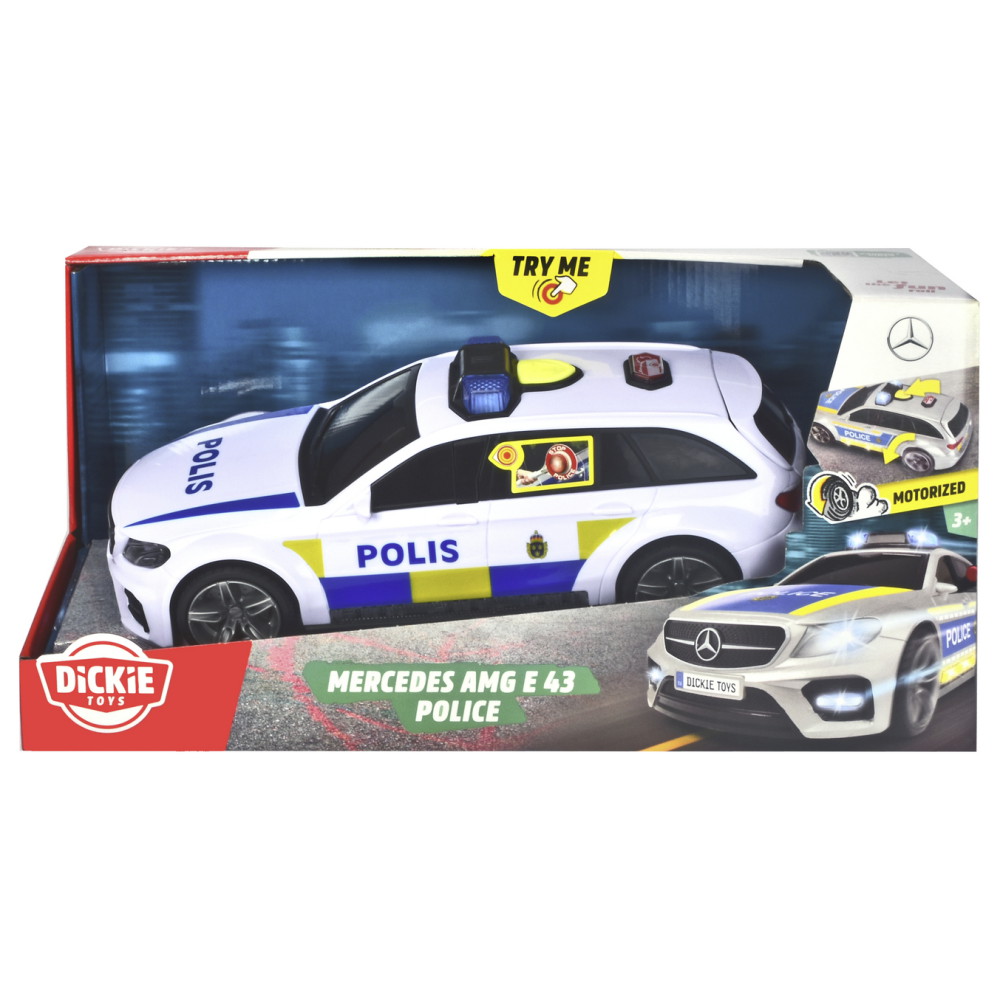 Dickie Toys - Svensk Mercedes-AMG E43 politibil