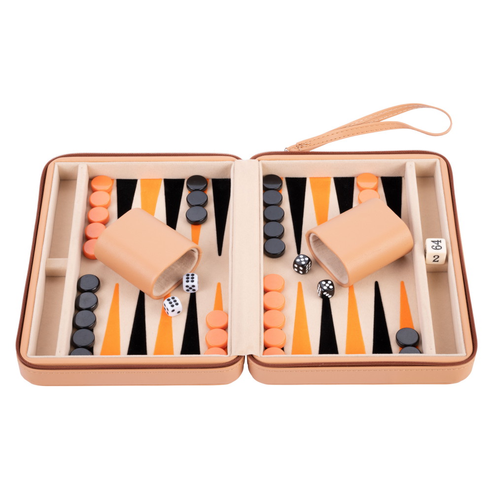 Longfield Backgammon Travel Beige