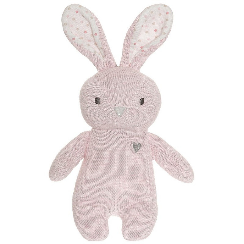 Teddykompaniet Cozy knits, Kanin, lyserød 20 cm