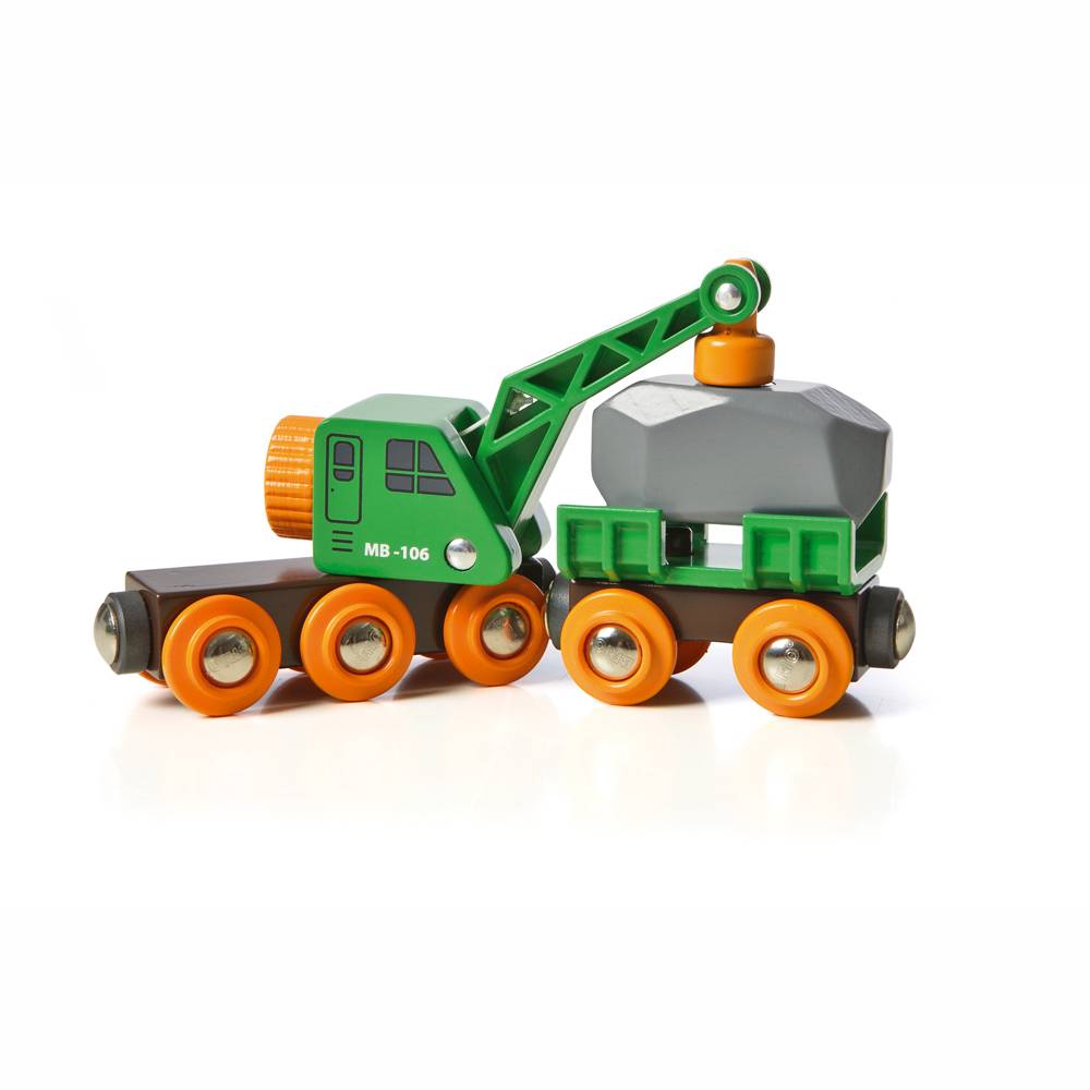 Brio - Togvogn med kran