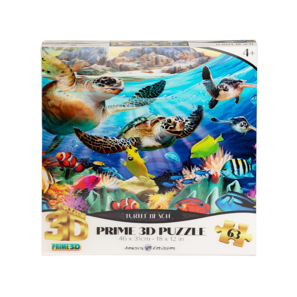 Puslespil - Turtle Beach 63 Brikker
