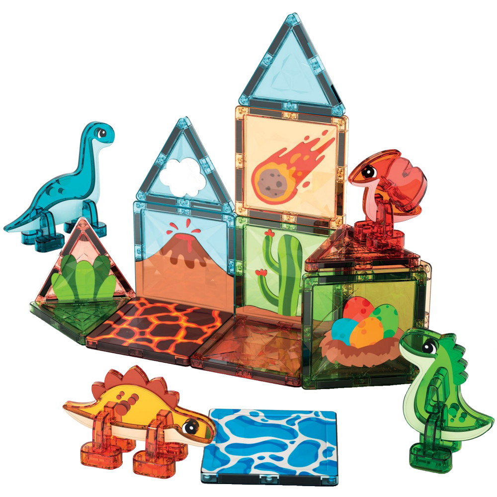 Geomag Magnetic Tiles Dino World 25 Brikker