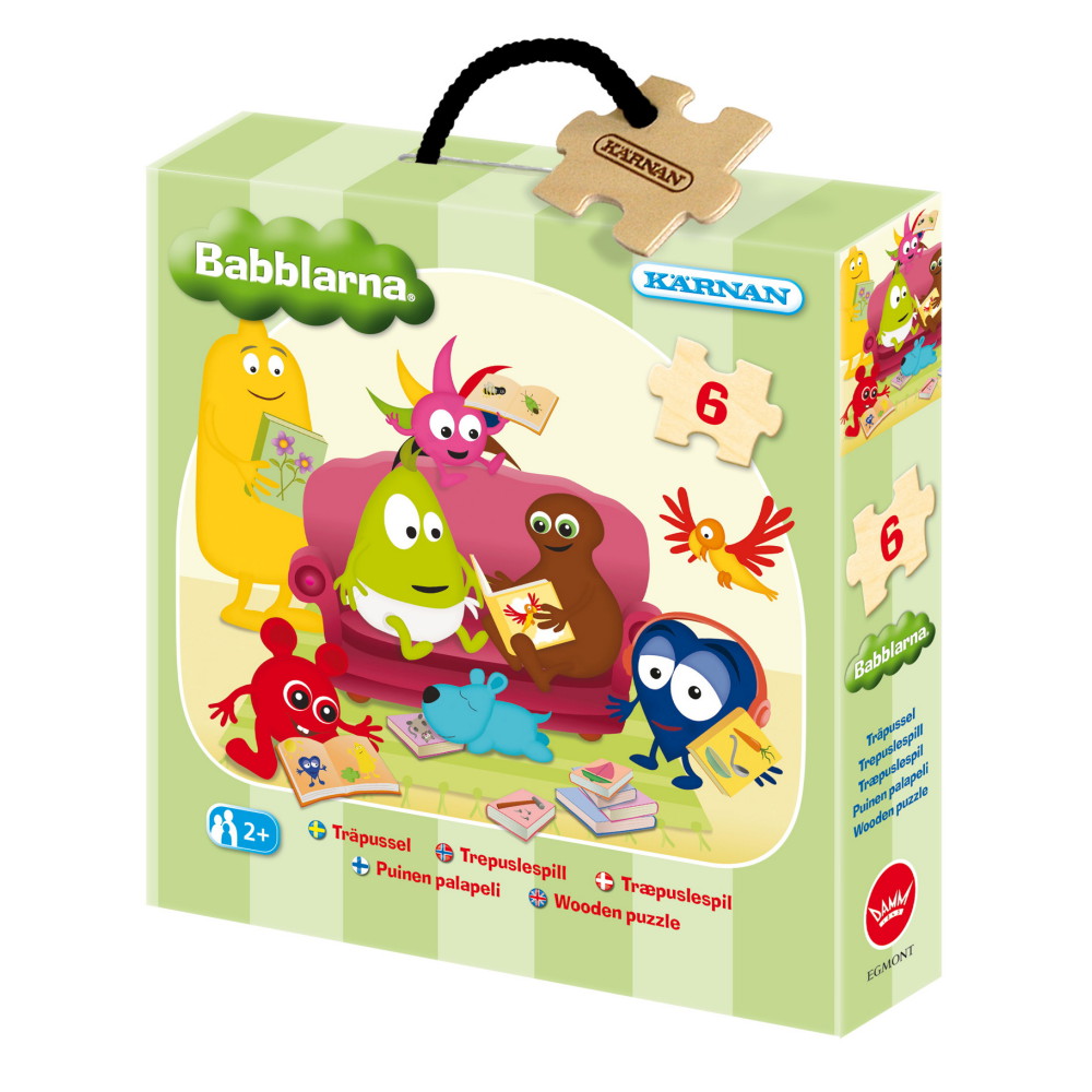 Kärnan Træaske-puslespil - Babblarna 6 stykker