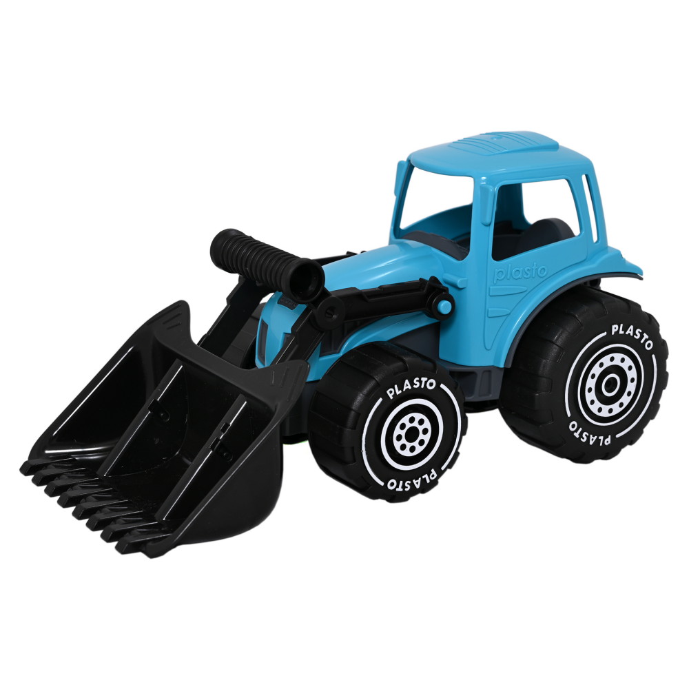 Plasto Plasto Traktor med frontlæsser - Turkis