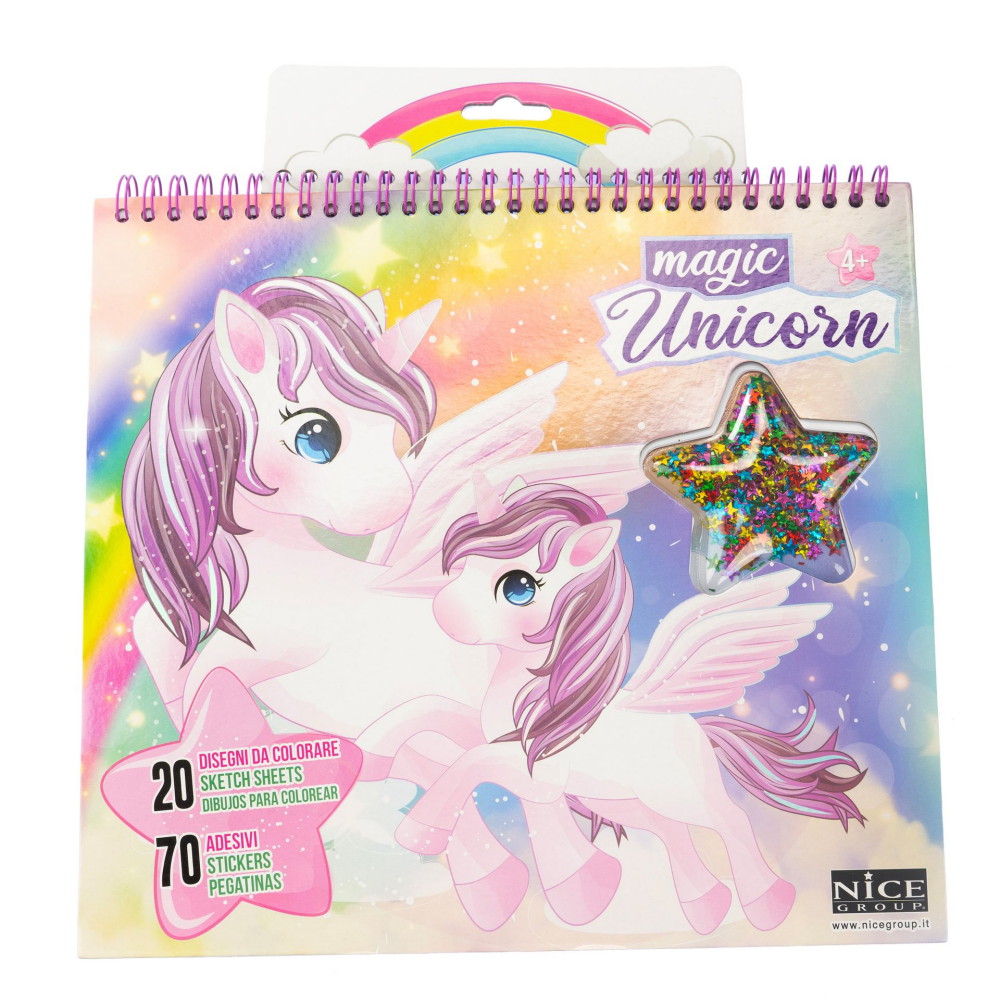 Girabrilla Magisk Enhjørning Malebog