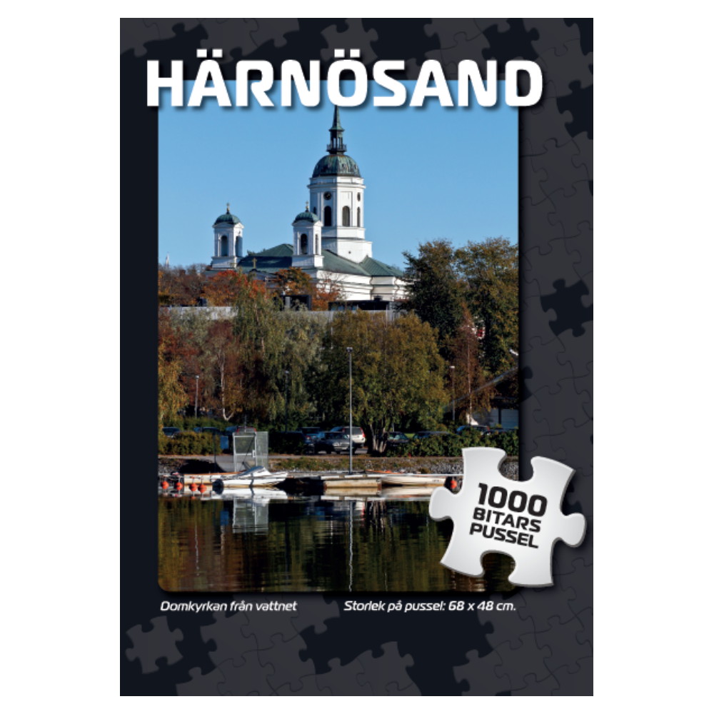 Puslespil: Härnösand Domkyrkan från vattnet 1000 Brikker