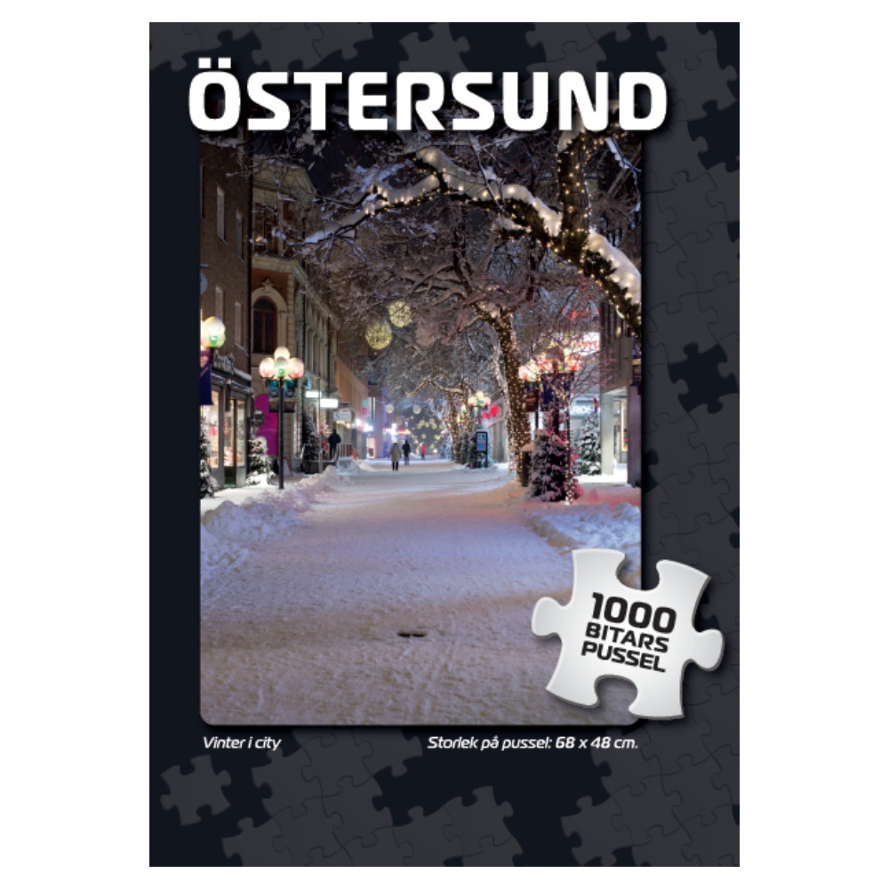 Puslespil: Östersund Vinter i city 1000 Brikker