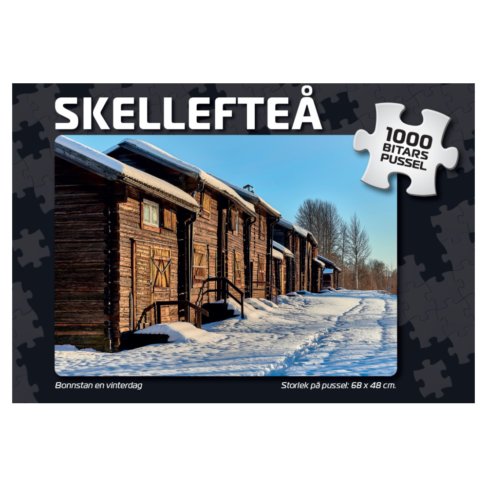 Puslespil: Skellefteå Bonnstan en vinterdag 1000 Brikker