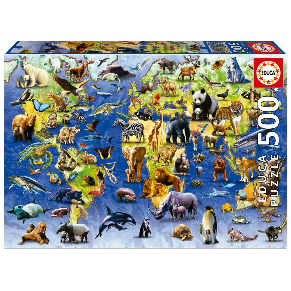 Educa One Hundred Endangered Species 500 Brikker