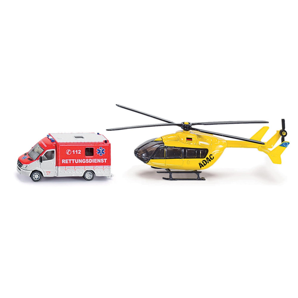 Siku Super 1:87 - Ambulance og helikopter