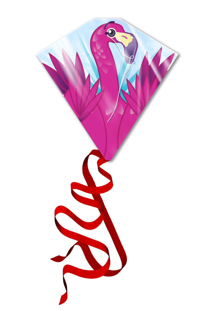 Toyrock - Popup nylon drage Flamingo