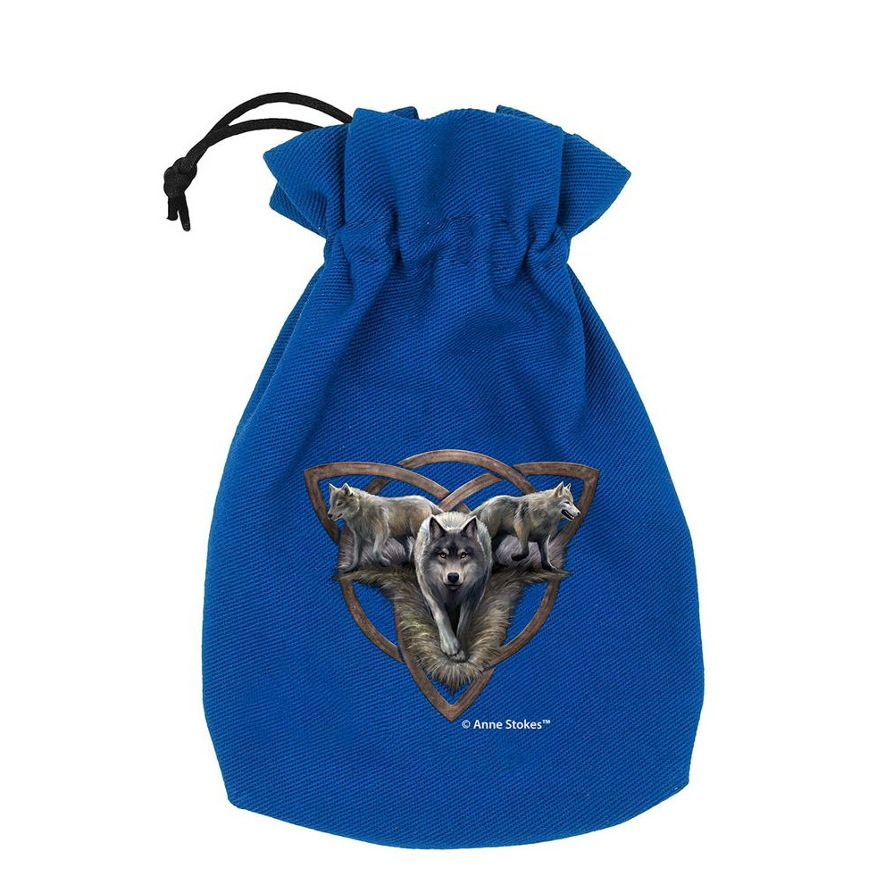 Anne Stokes Dice Pouch: Wolf Trio
