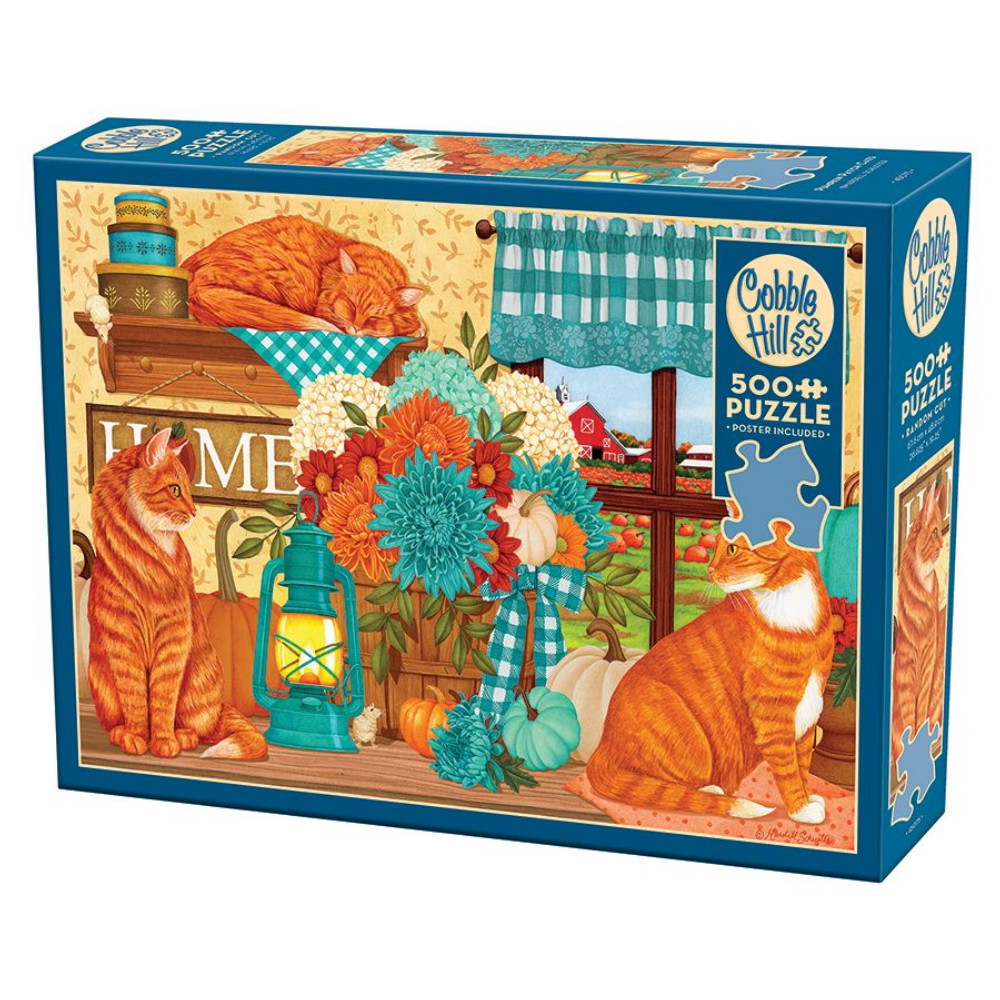 Cobble Hill - Pumpkin Patch Cats 500 brikker