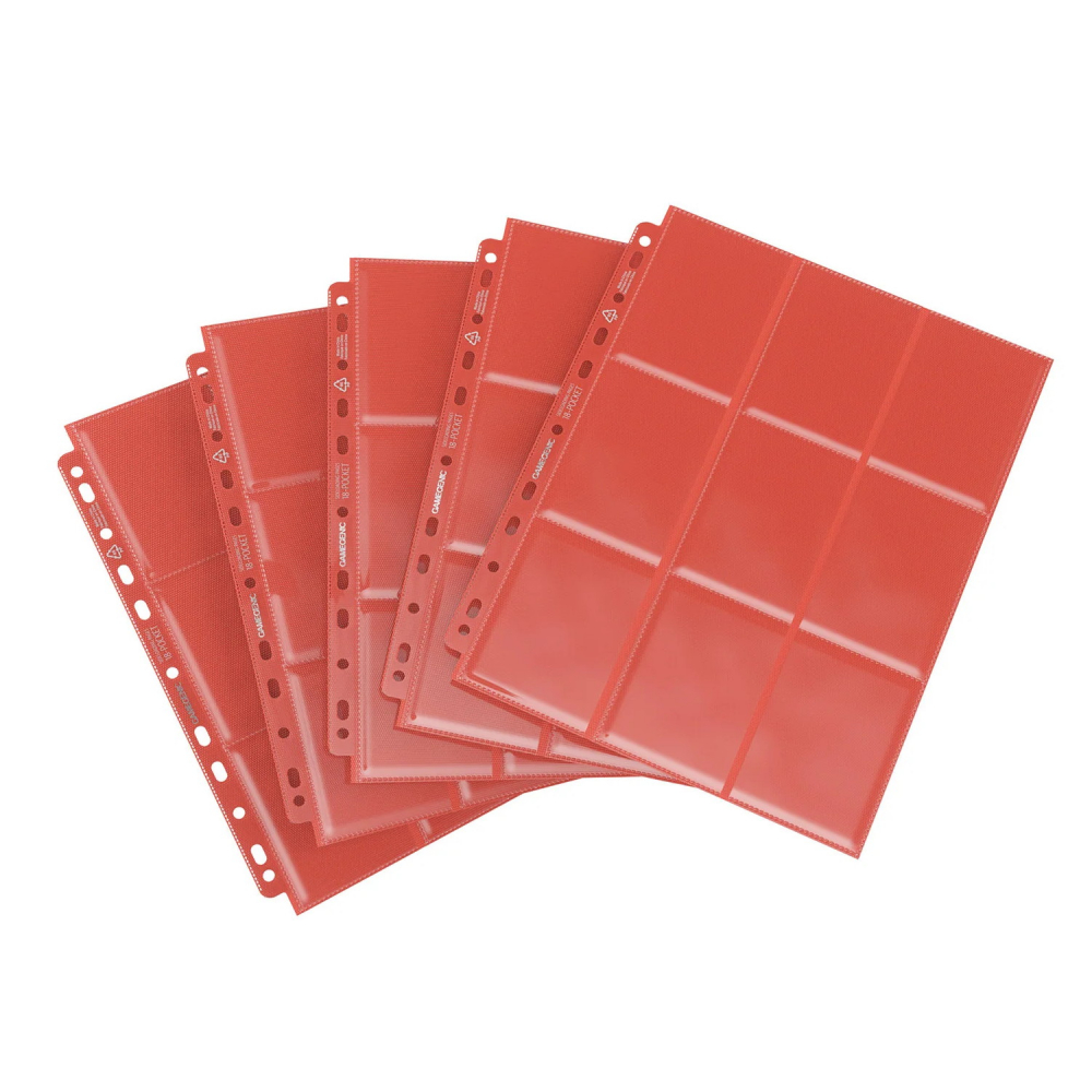 18-Pocket Side-Loading Pages - Red (10-Pack)