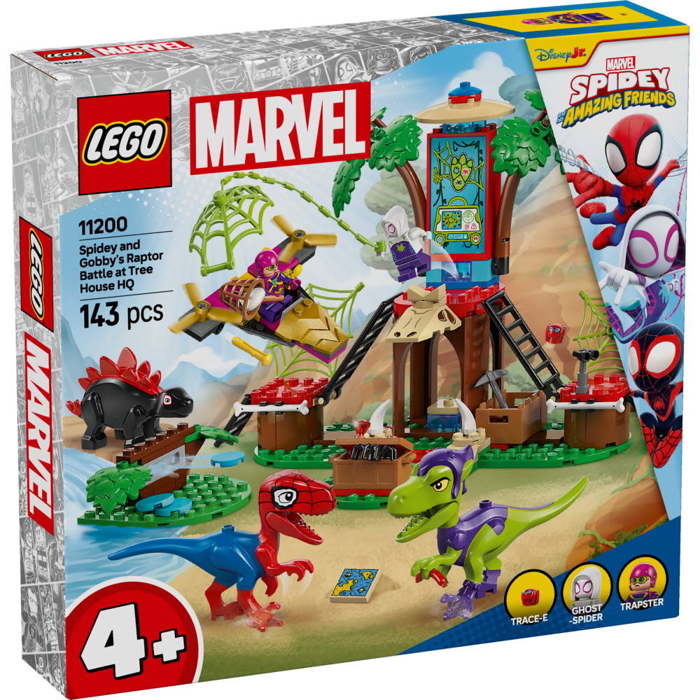 LEGO Marvel - Spideys og Gobbys raptor-kamp ved træhytten