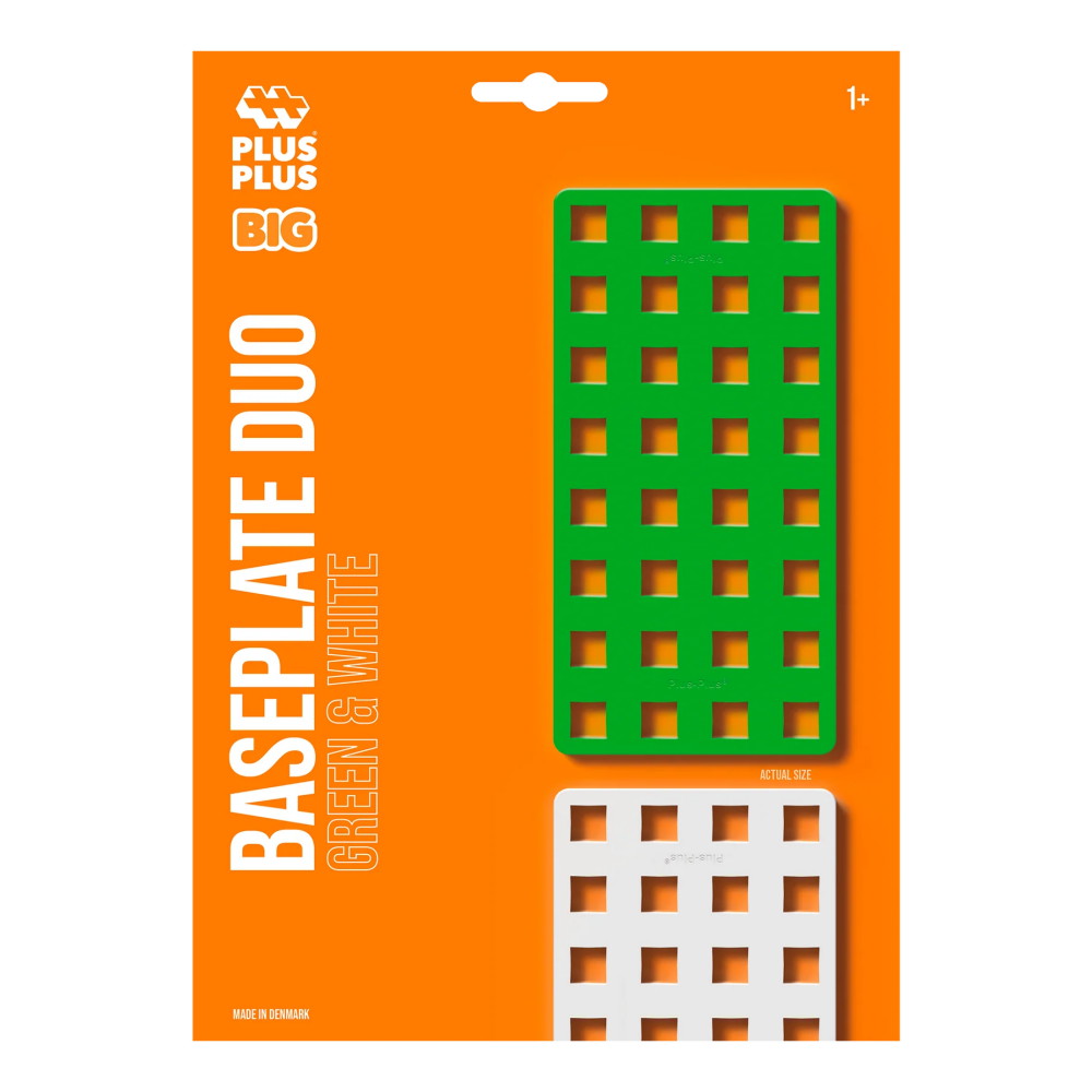 Plus-Plus - BIG Byggeplader 2 stk Grøn og Hvid