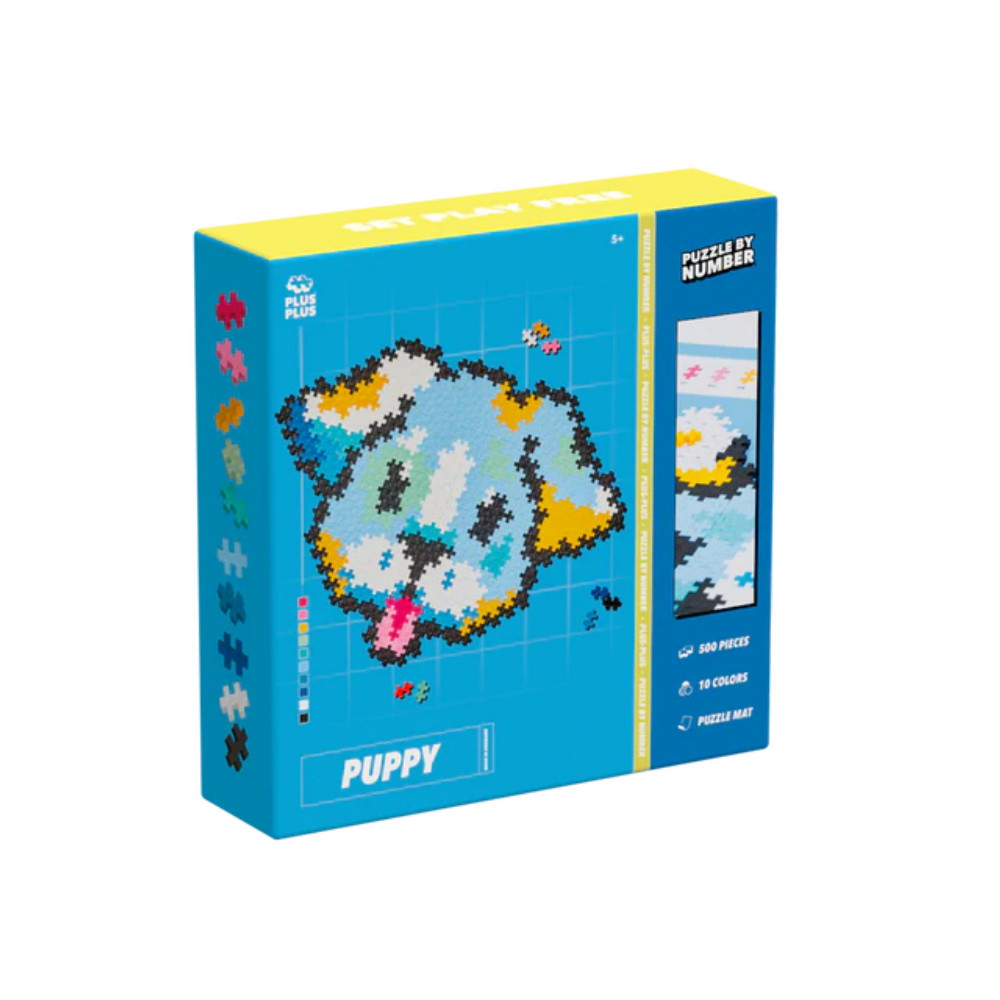 Plus-Plus - Puslespil med tal Hundehvalp 500 stk